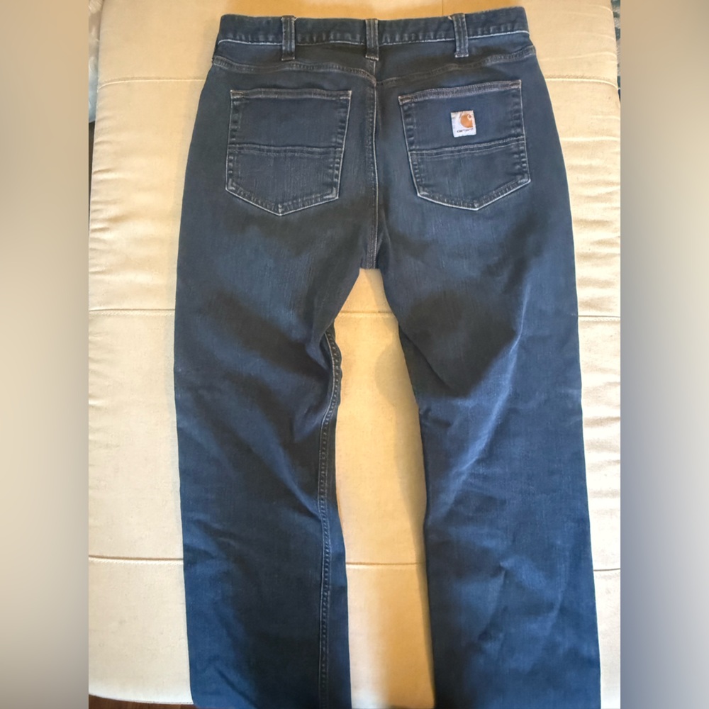 Carhartt Men's Slim Straight Dark Blue Jeans - Picture 3 of 3